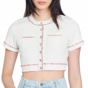 Sandro Elsa Cropped Caridgan